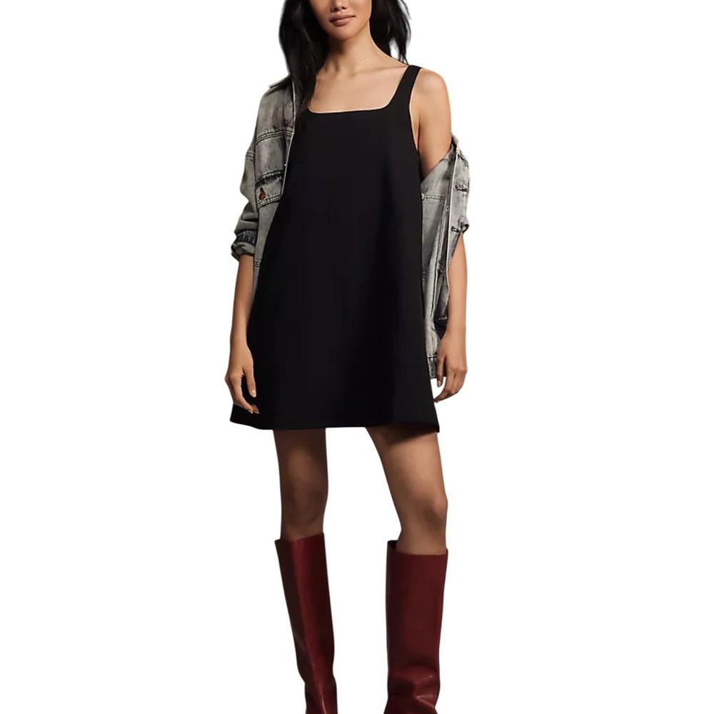 Anthropologie Black Mini Dress